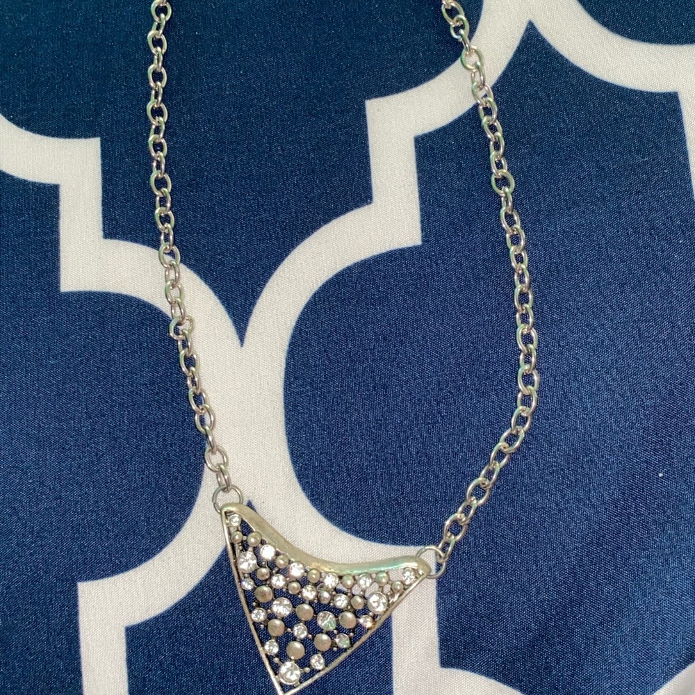 Triangle rhinestone necklace
